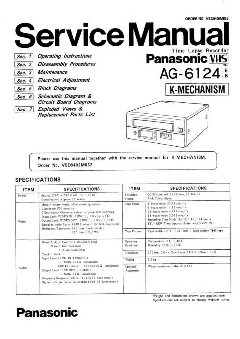 Panasonic AG6124 User manual