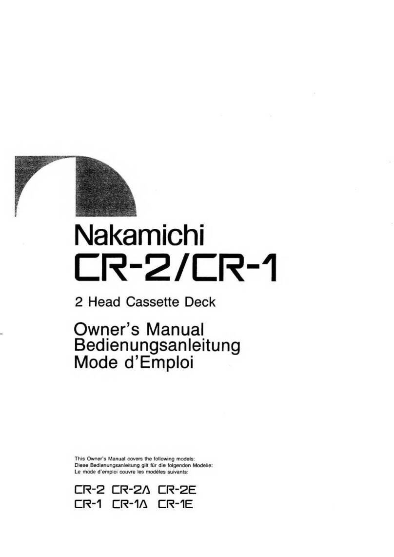 Nakamichi CR-2 owner's manual