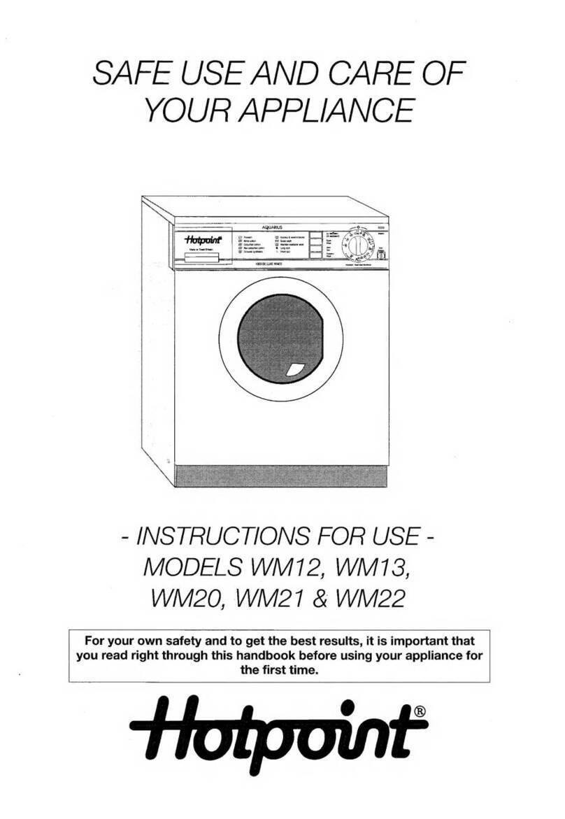 Hotpoint WM12 Instructions for use Hotpoint WM12 Instructions for use