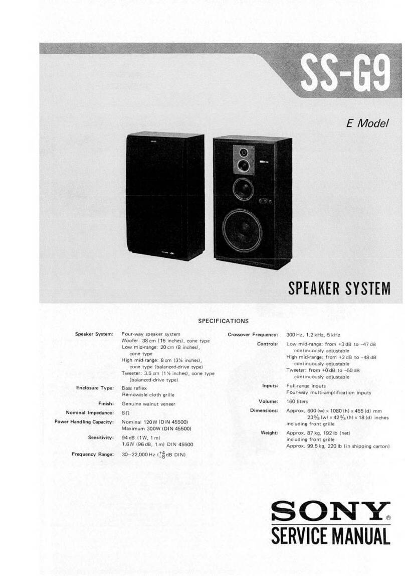Sony SS-G9 Service manual