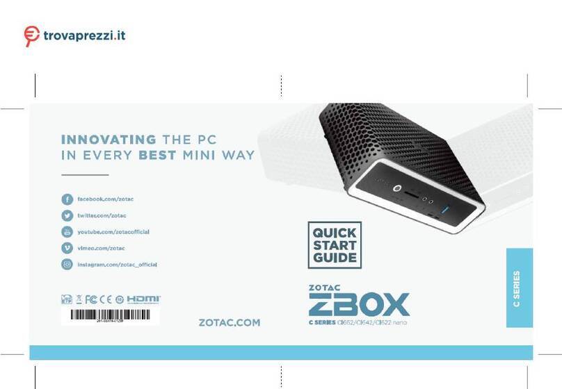 Zotac ZBOX CI622 nano quick start guide
