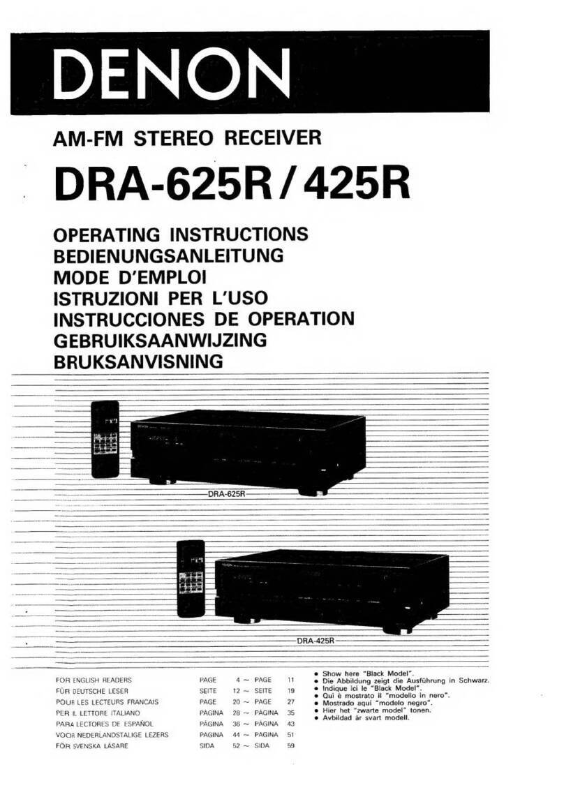 Denon DRA-625R operating instructions