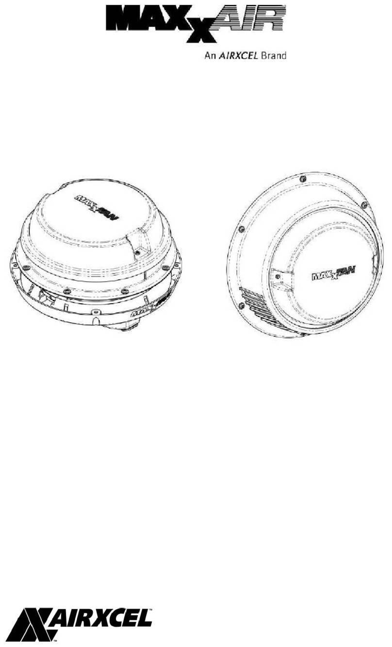 Airxcel Maxxair MAXXFAN Dome 3810i Installation instructions, Information and Operating guide