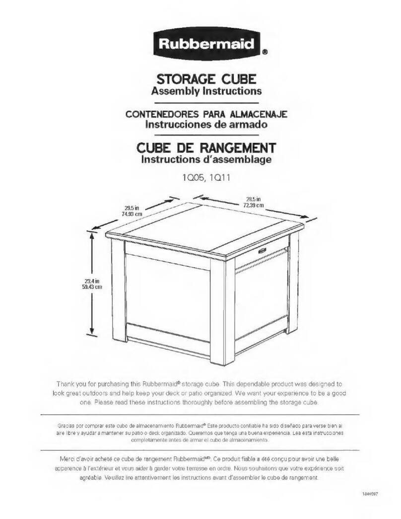 Rubbermaid 1Q05 Assembly instructions Rubbermaid 1Q05 Assembly instructions
