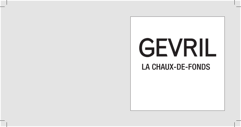 Gevril LA CHAUX-DE-FONDS User manual