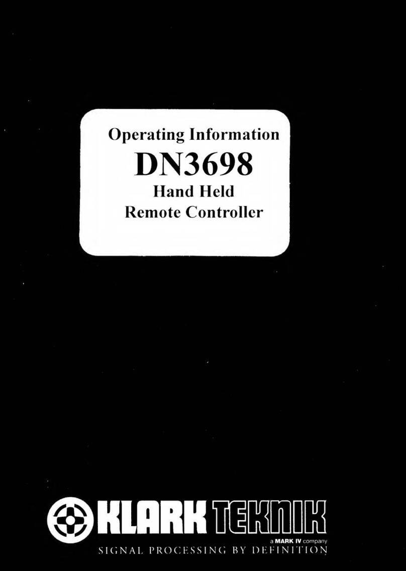 Klark Teknik DN3698 Operating information