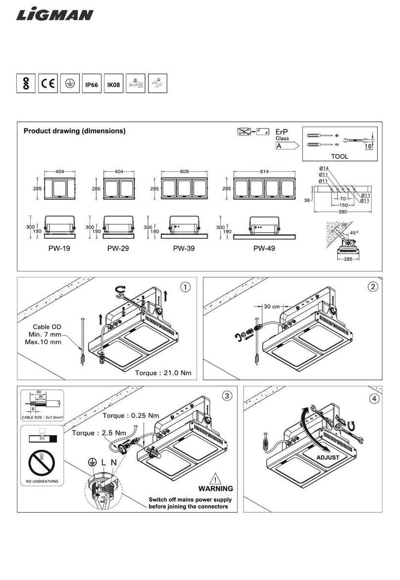 LIGMAN PW49-GP153 installation manual