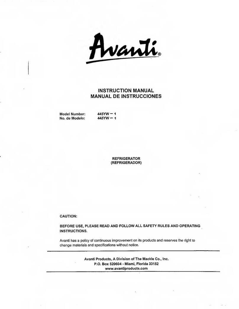 Avanti 445YW-1 User manual