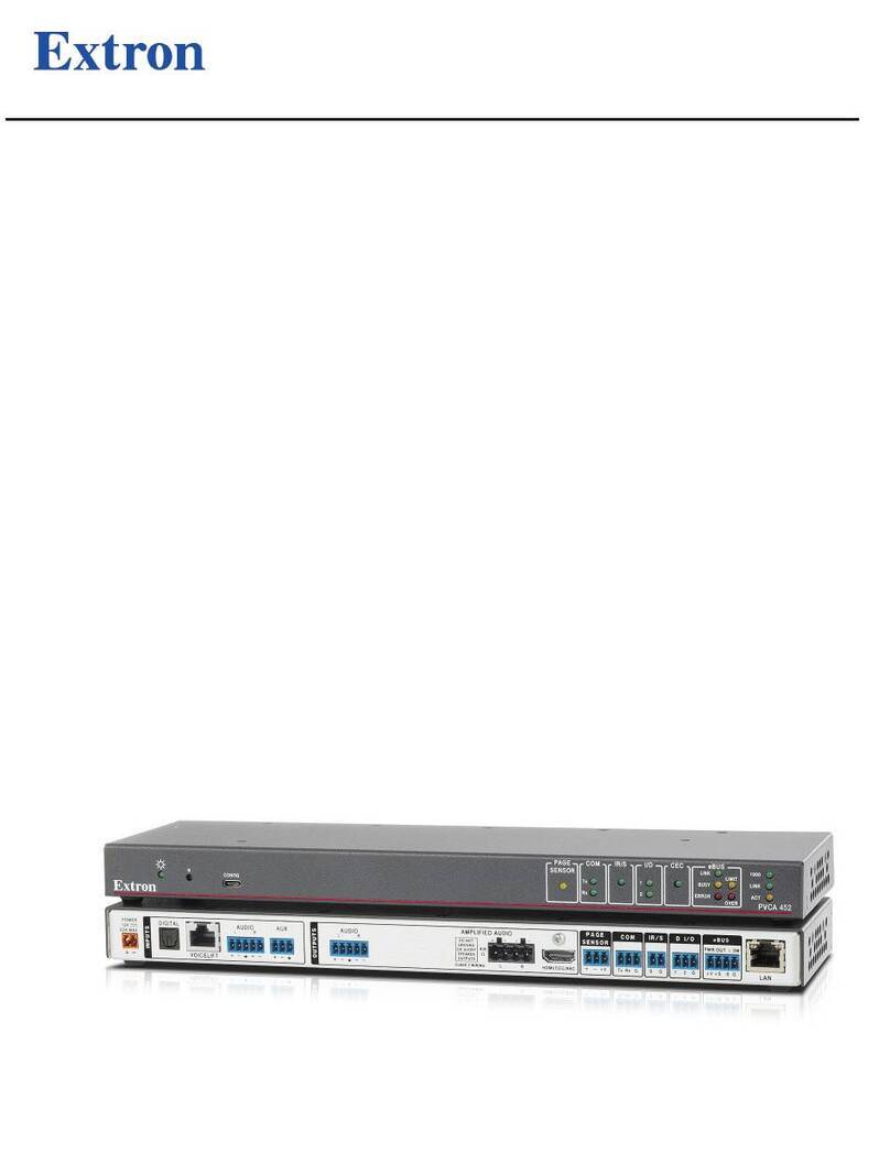 Extron electronics PVCA 452 user guide