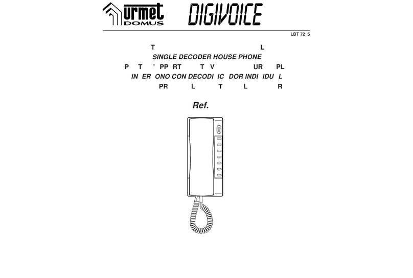 urmet domus DIGIVOICE 1138 manual