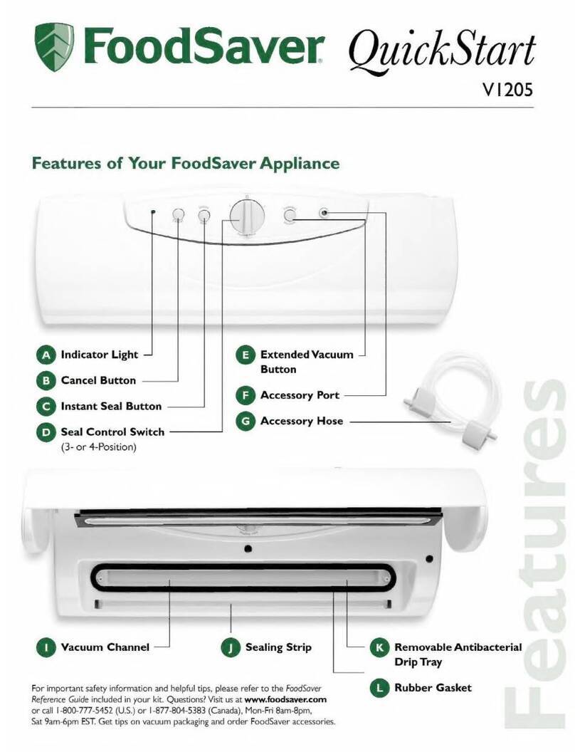 FoodSaver V1205 quick start
