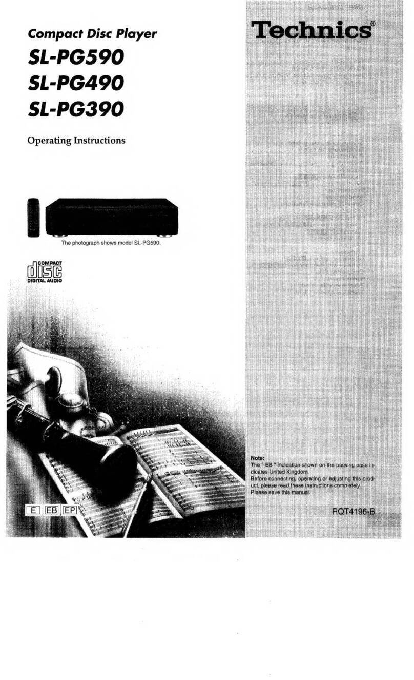 Technics SL-PG590 User manual