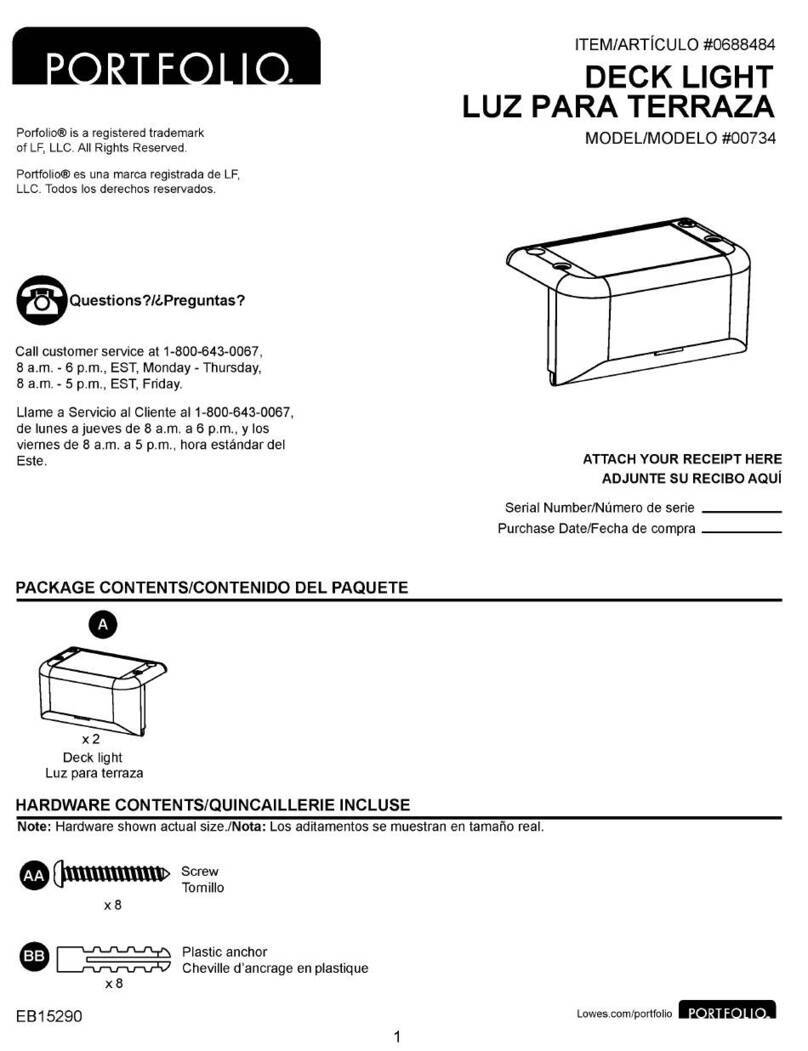 Portfolio 00734 User manual