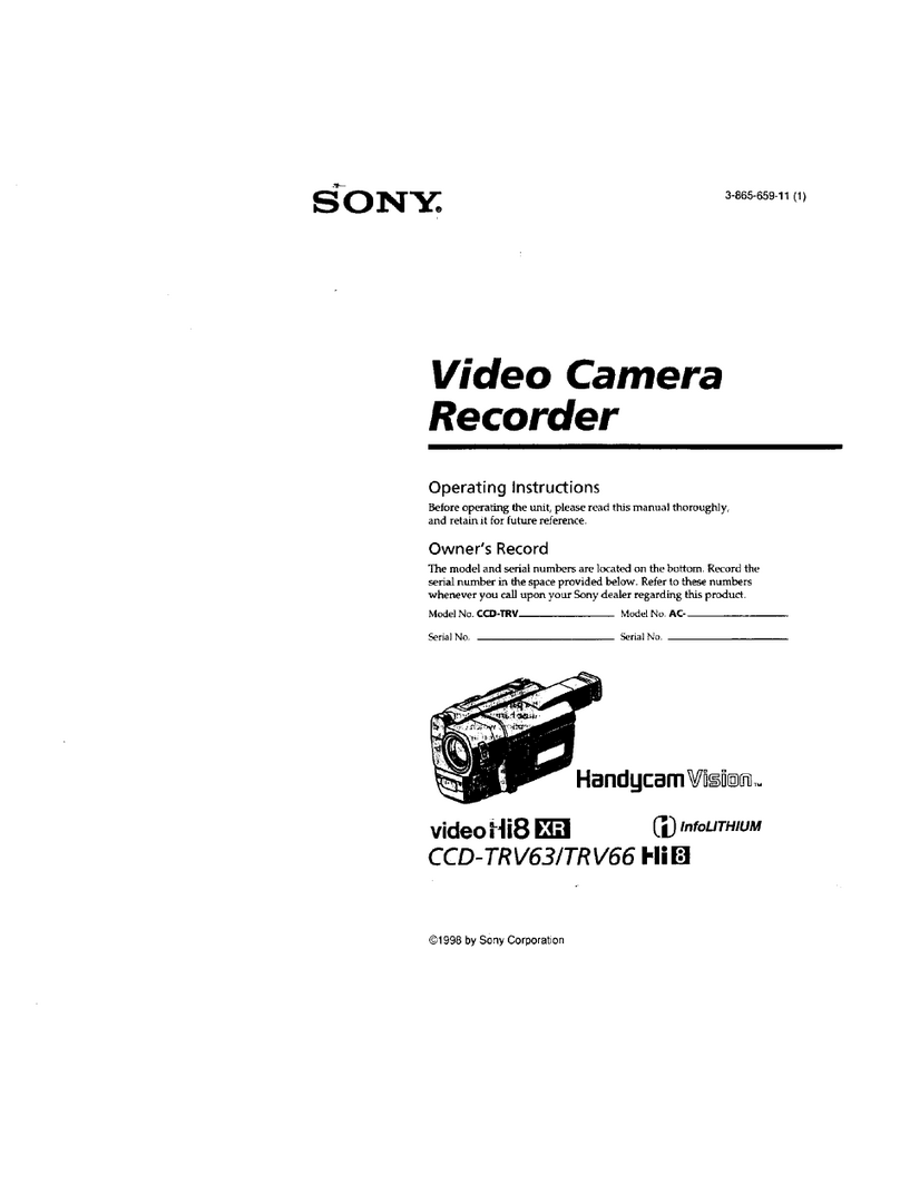 Sony video Hi8 XR CCD-TRV63 User manual