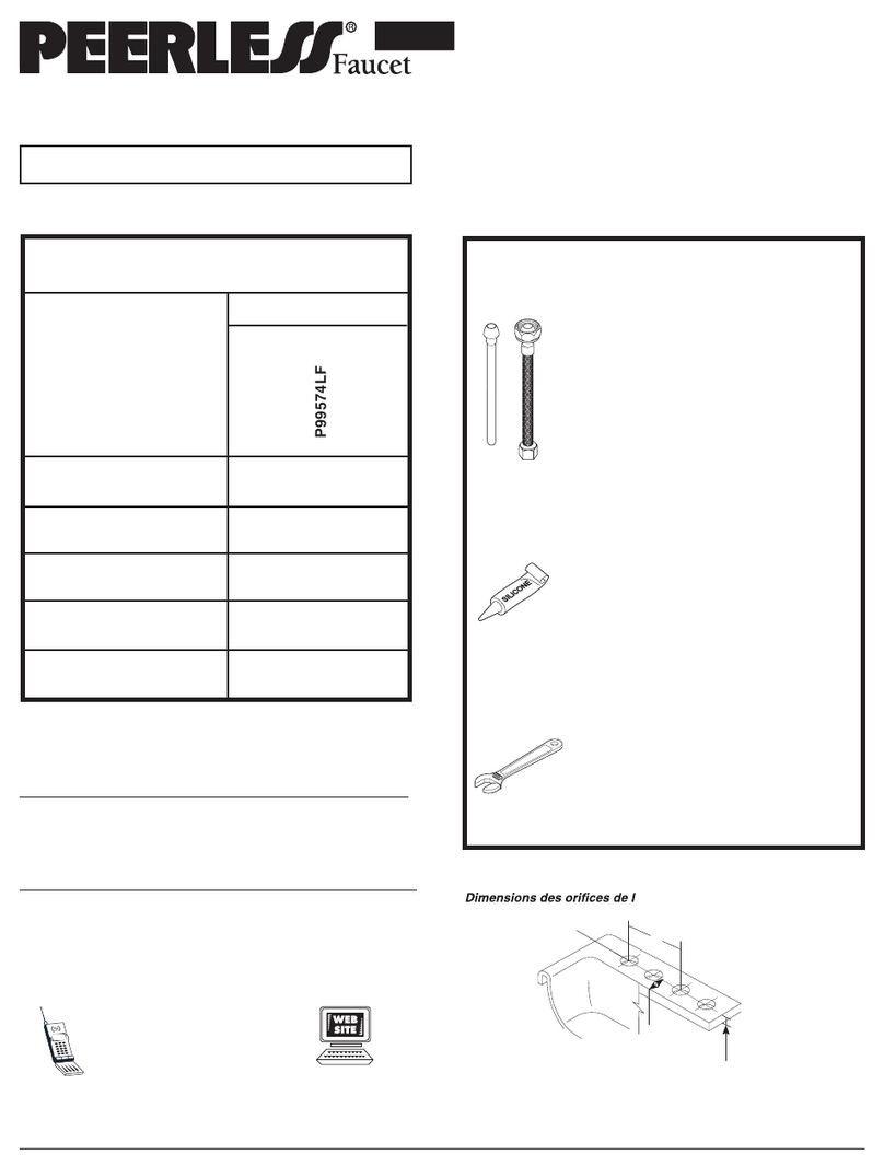 Peerless Faucet P99574LF quick start guide