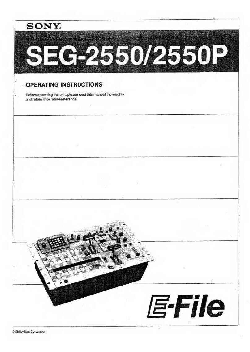 Sony SEG-2550 operating instructions Sony SEG-2550 operating instructions