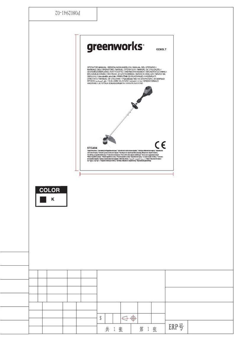 GreenWorks STG404 Original instructions