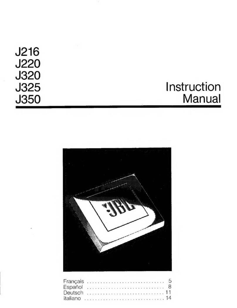 JBL J216 User manual