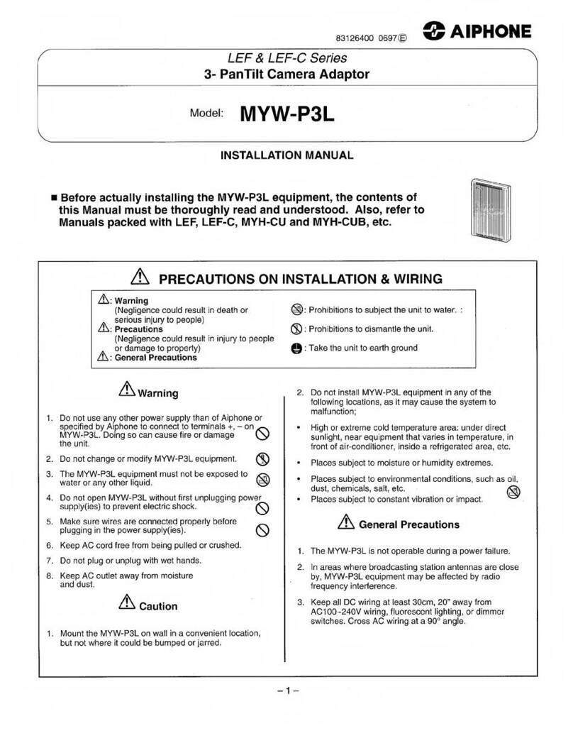 Aiphone LEF Series installation manual