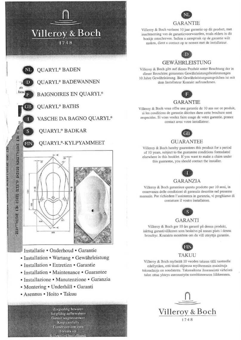 Villeroy & Boch Quaryl Fitting instructions Villeroy & Boch Quaryl Fitting instructions