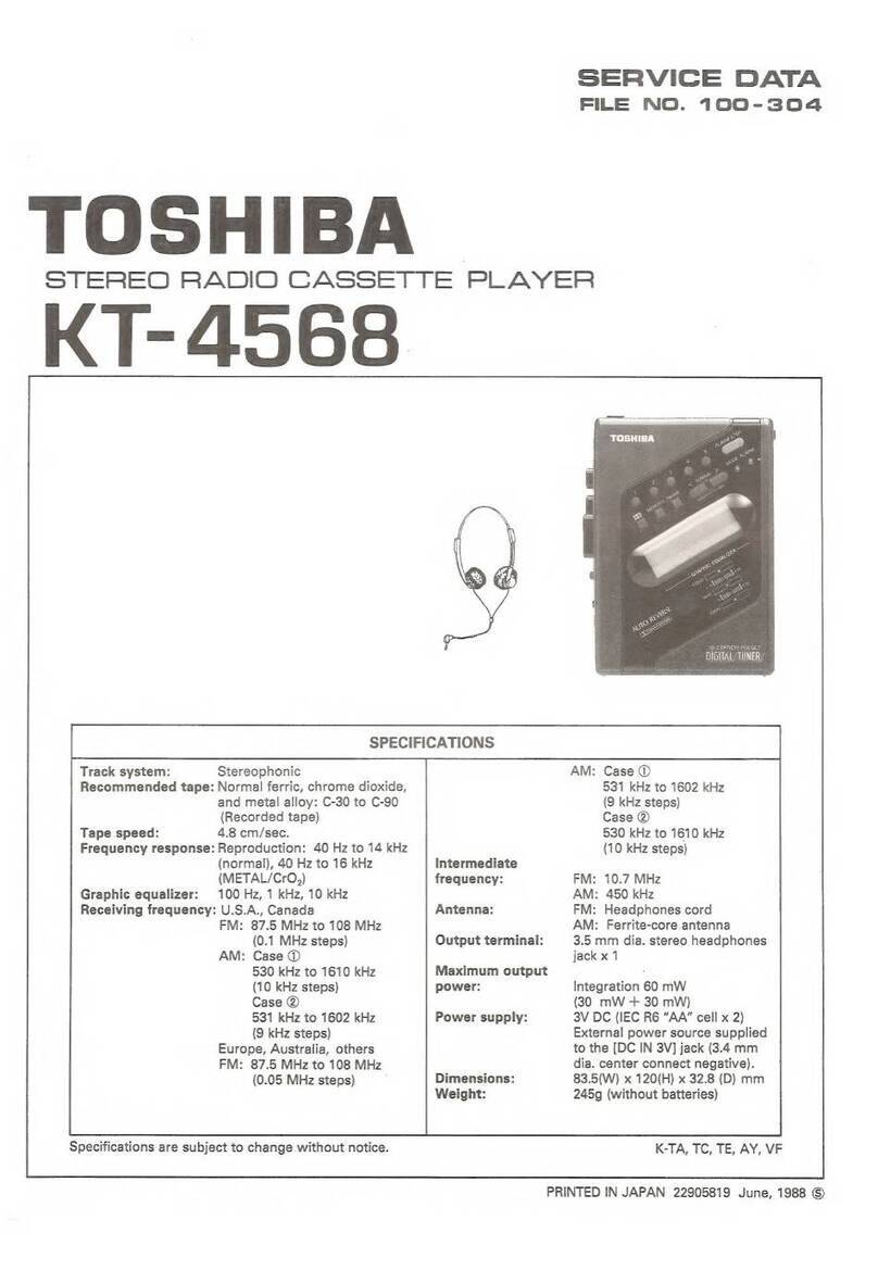Toshiba KT-4568 Mounting instructions Toshiba KT-4568 Mounting instructions