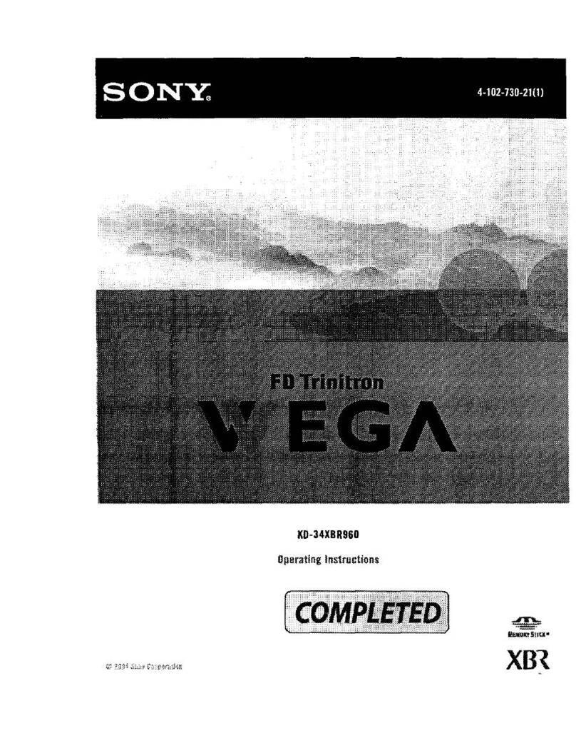 Sony KD-34XBR960 - 34" Fd Trinitron Wega User manual