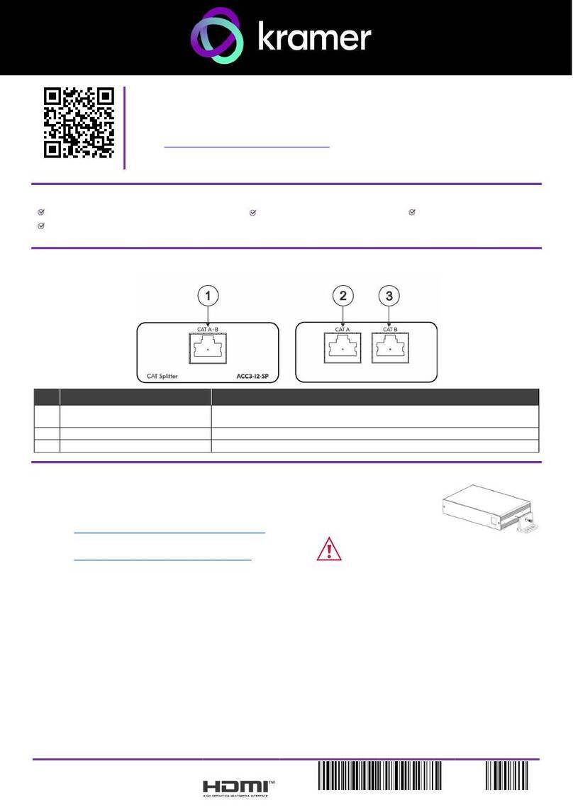 Kramer ACC3-12-SP User manual Kramer ACC3-12-SP User manual
