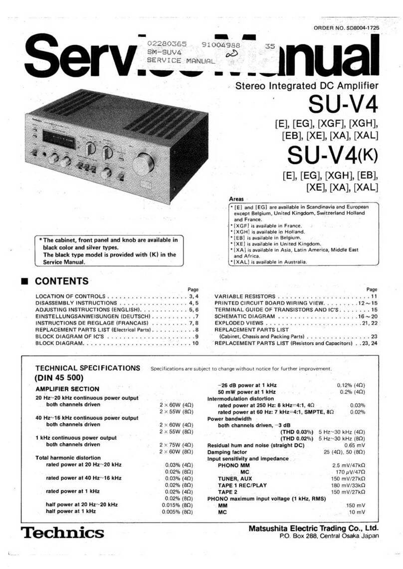 Technics SU-V4 User manual