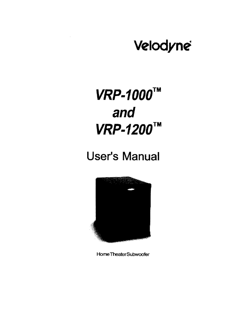 Velodyne VRP-1000 user manual