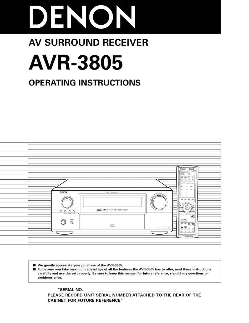Denon AVR-3805 User manual