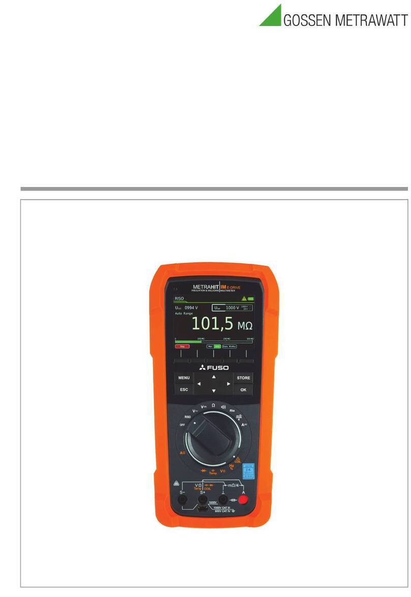 Gossen MetraWatt METRAHIT IM E-DRIVE FUSO User manual