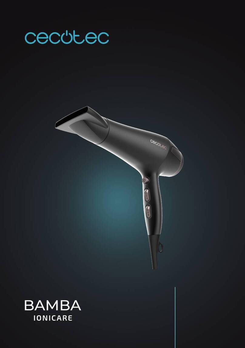 cecotec BAMBA IONICARE ELEGANCE instruction manual