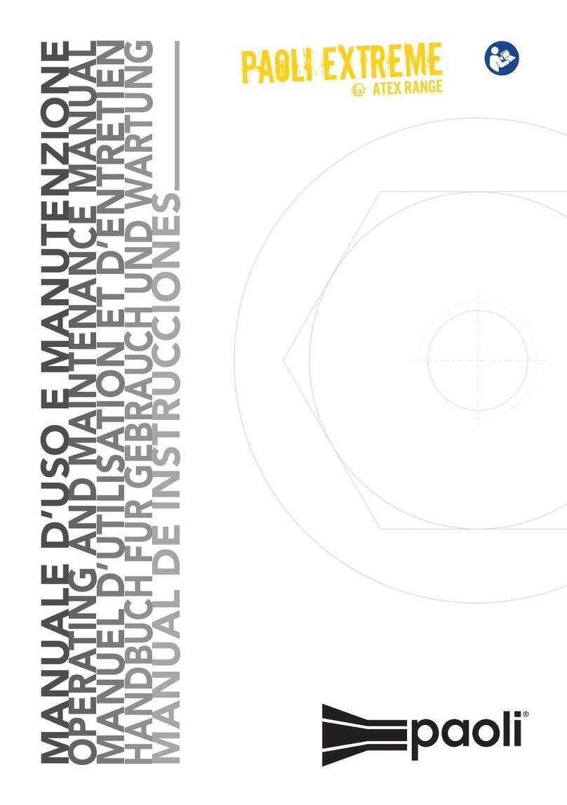 Paoli DP 256 BG ATEX Operating and maintenance manual Paoli DP 256 BG ATEX Operating and maintenance manual