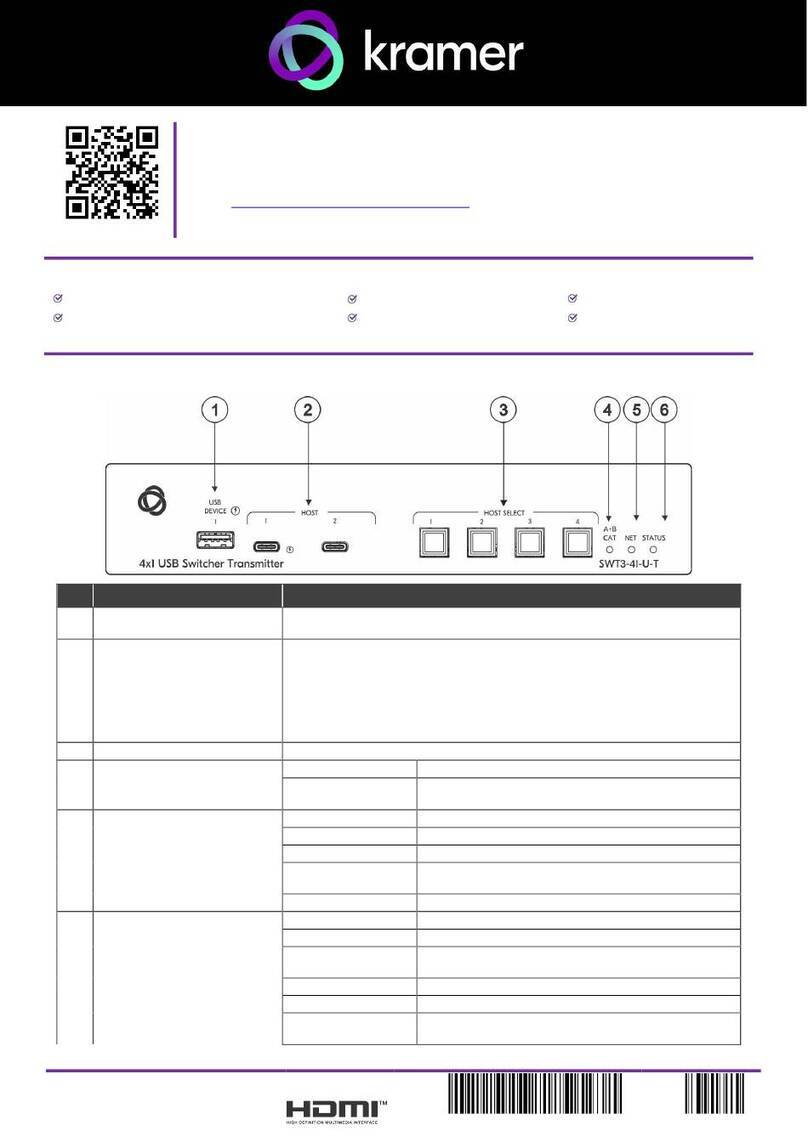 Kramer SWT3-41-U-T User manual