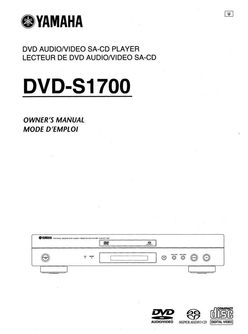 Yamaha DVD-S1700 User manual