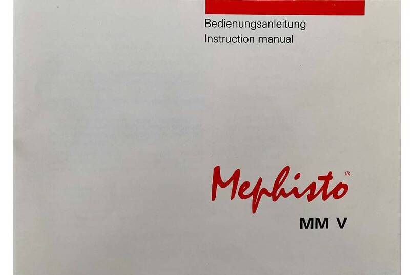 Mephisto MMV instruction manual