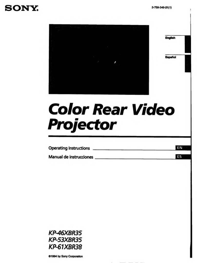 Sony KP-46XBR35 operating instructions