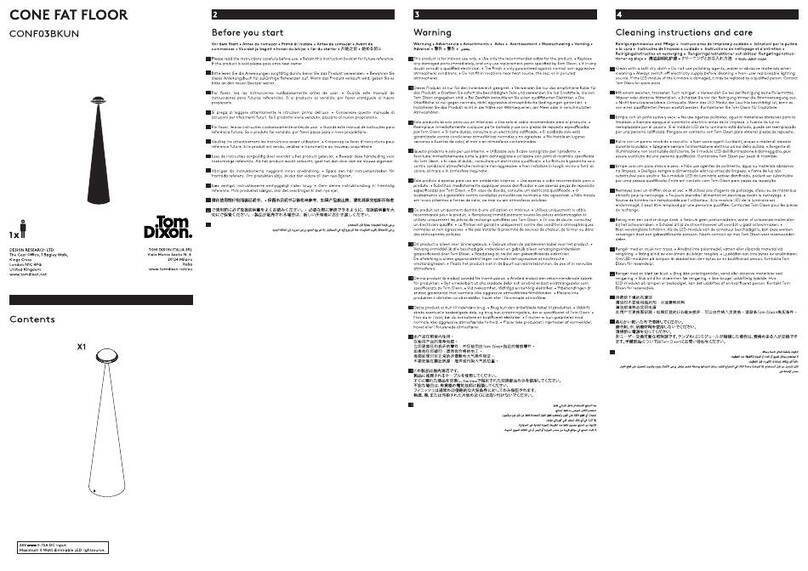 TOM DIXON CONF03BKUN quick start guide