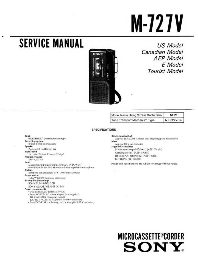 Sony M-727V User manual
