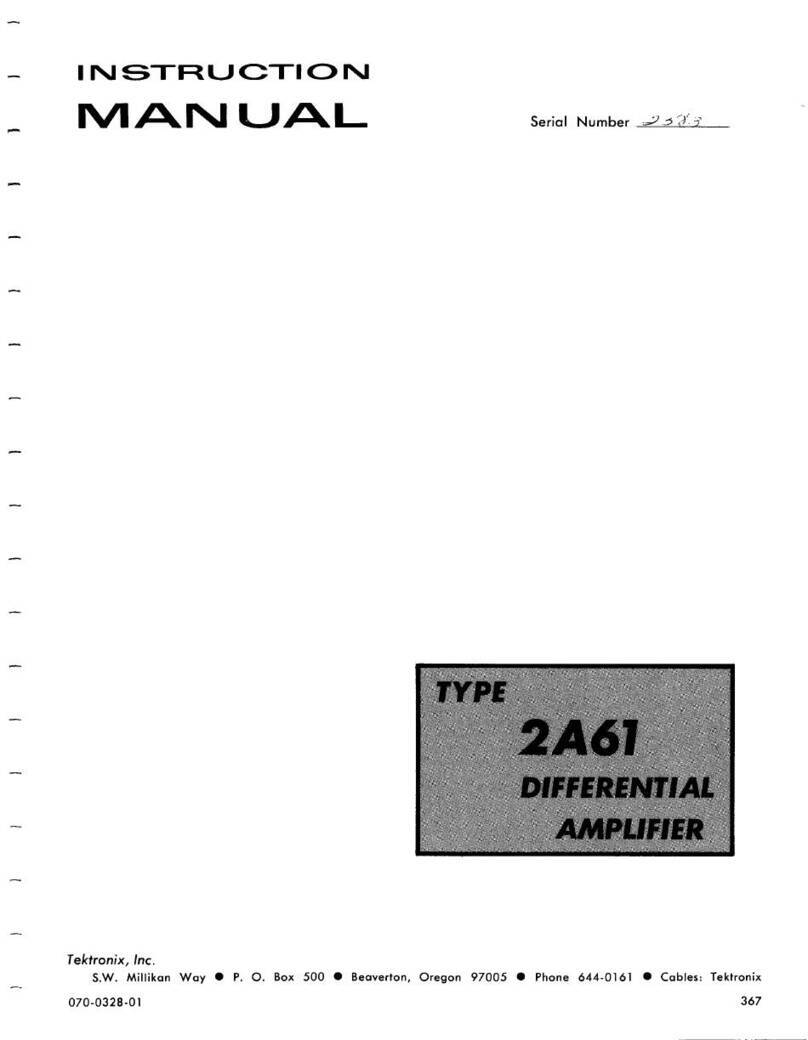 Tektronix 2A61 User manual