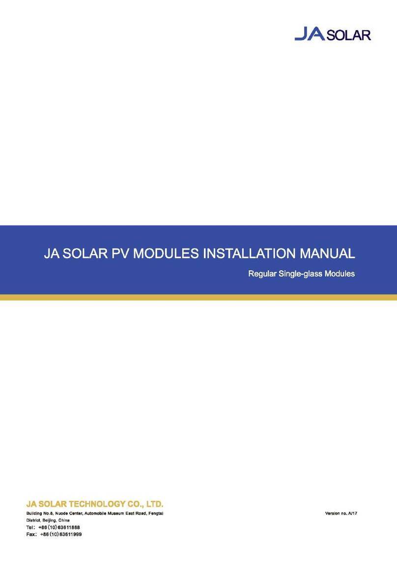 JA SOLAR JAM60S01 PR Series installation manual