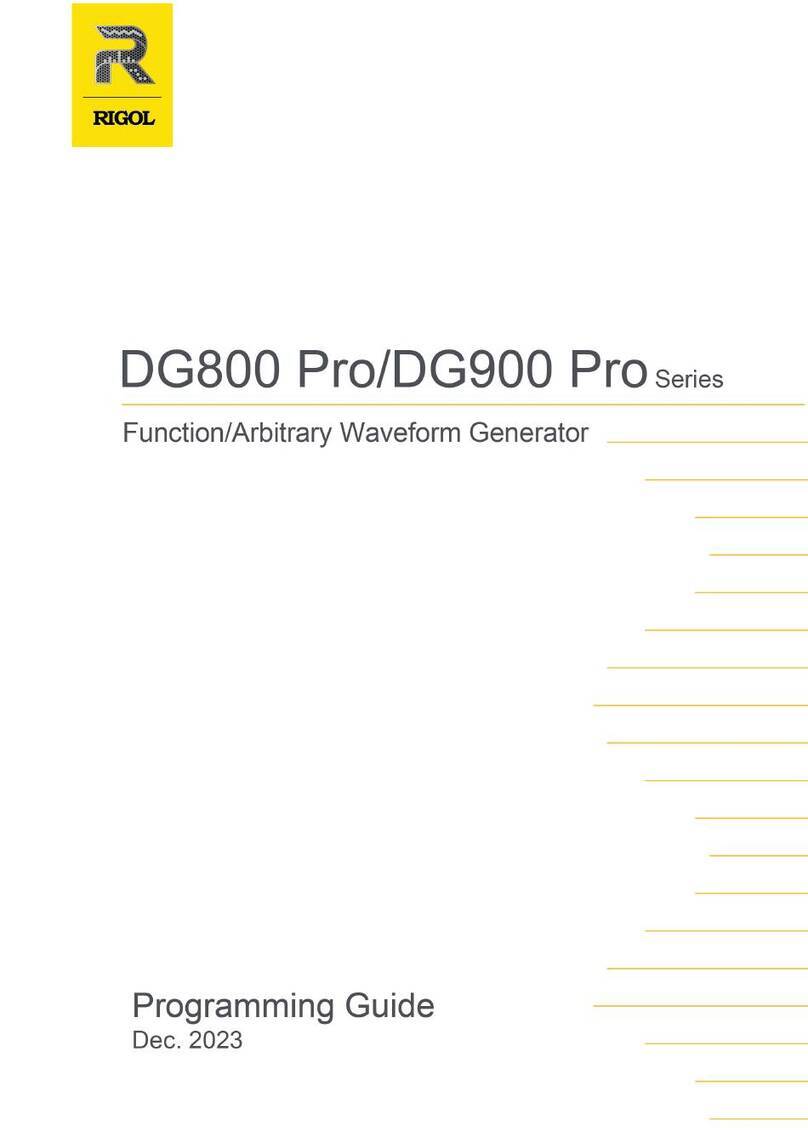 Rigol DG800 Pro Series Operating instructions