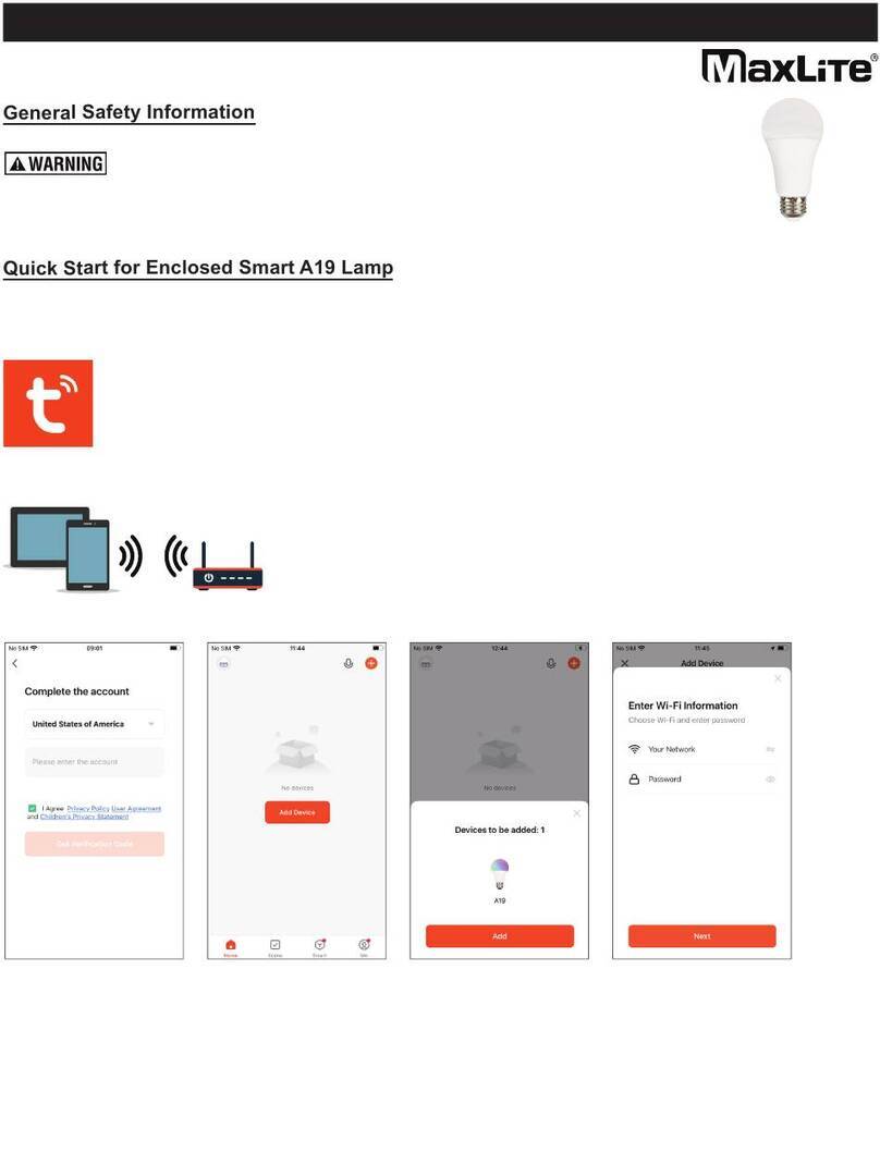 MaxLite E9A19SMTR User manual