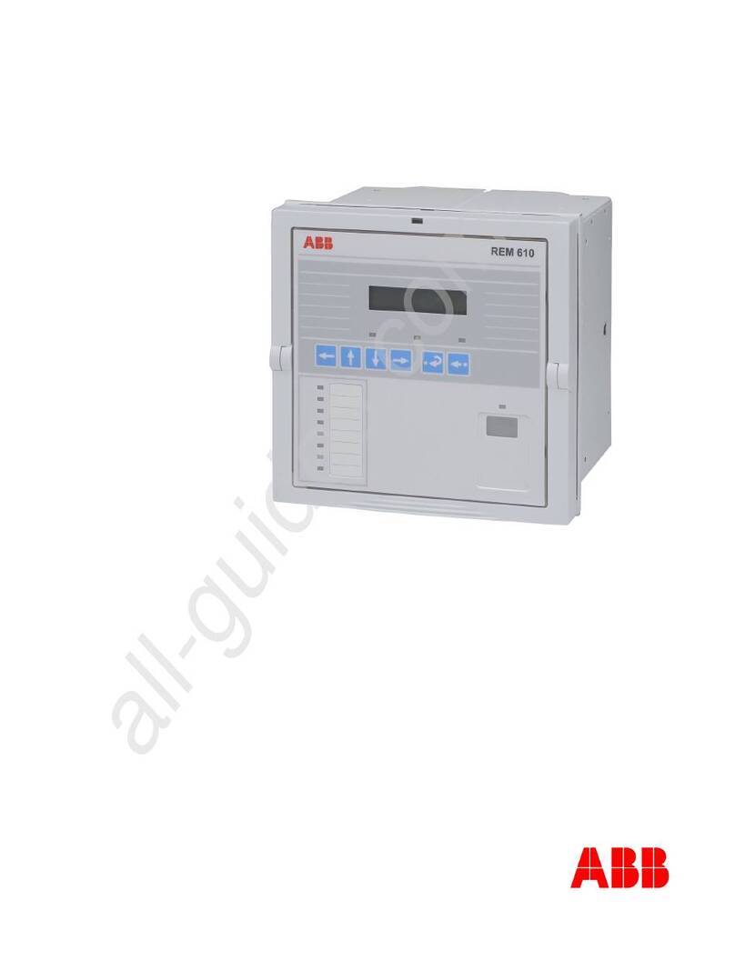 ABB REM 610 User manual