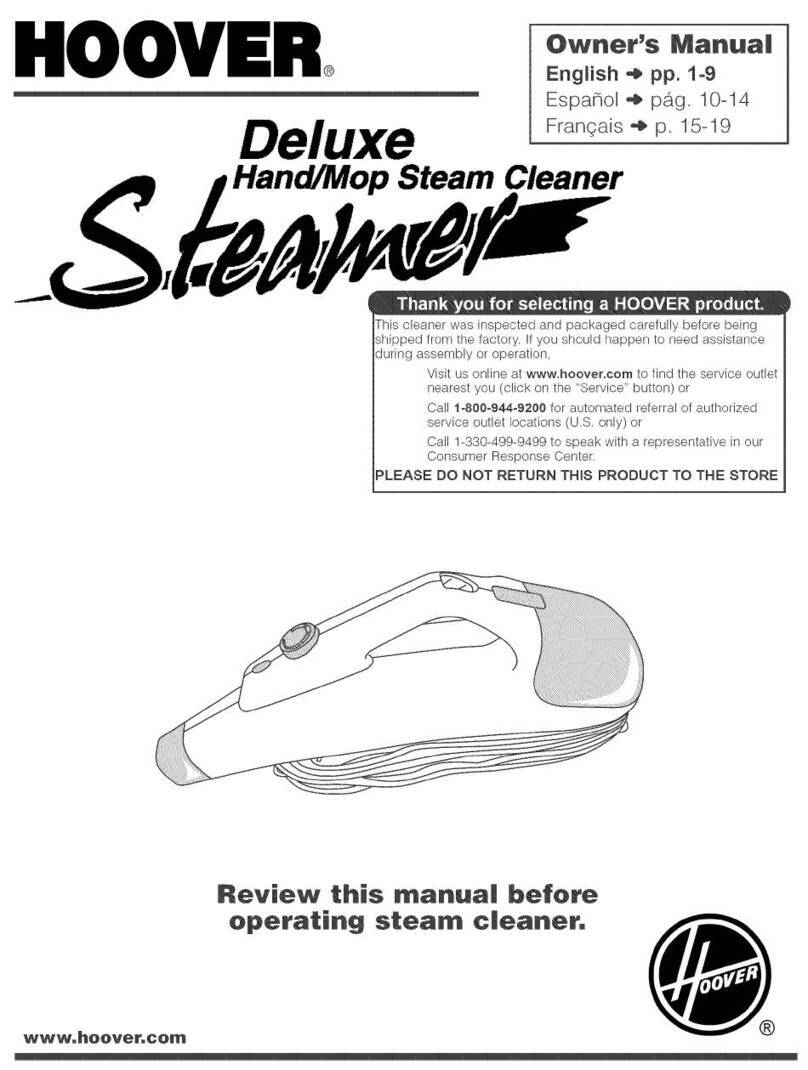 Hoover Deluxe Steamer User manual