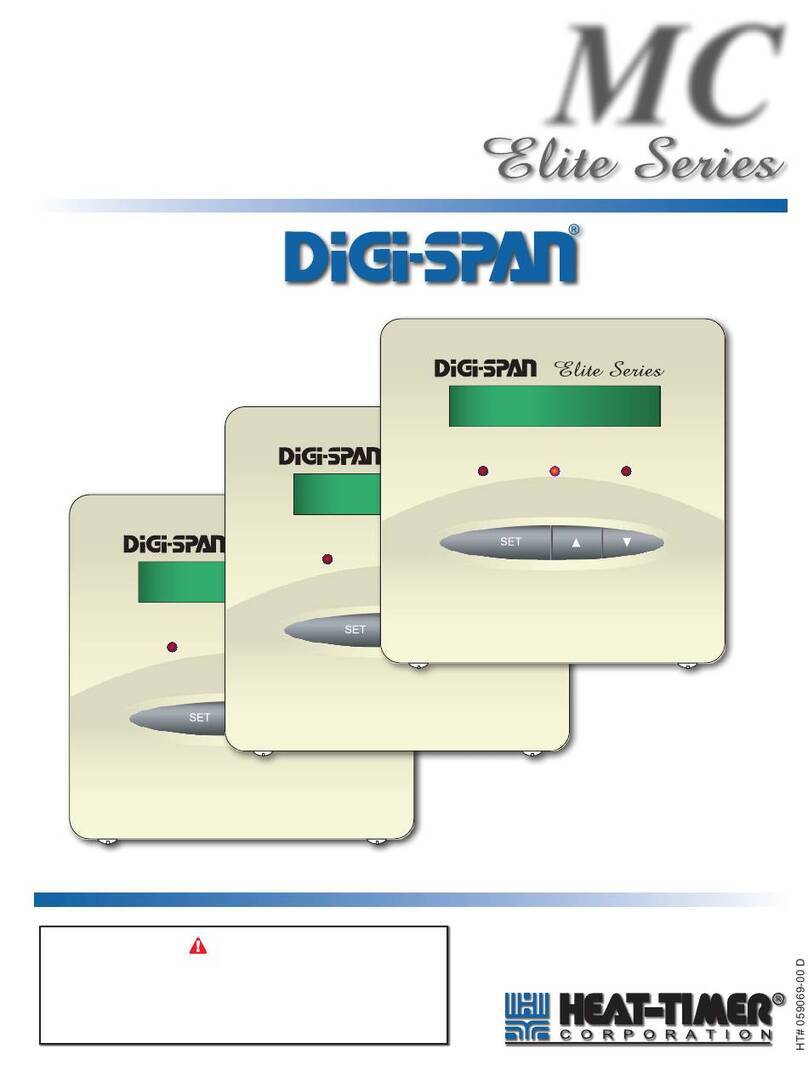 heat-timer DIGI-SPAN Elite MC Series Installation and operation manual