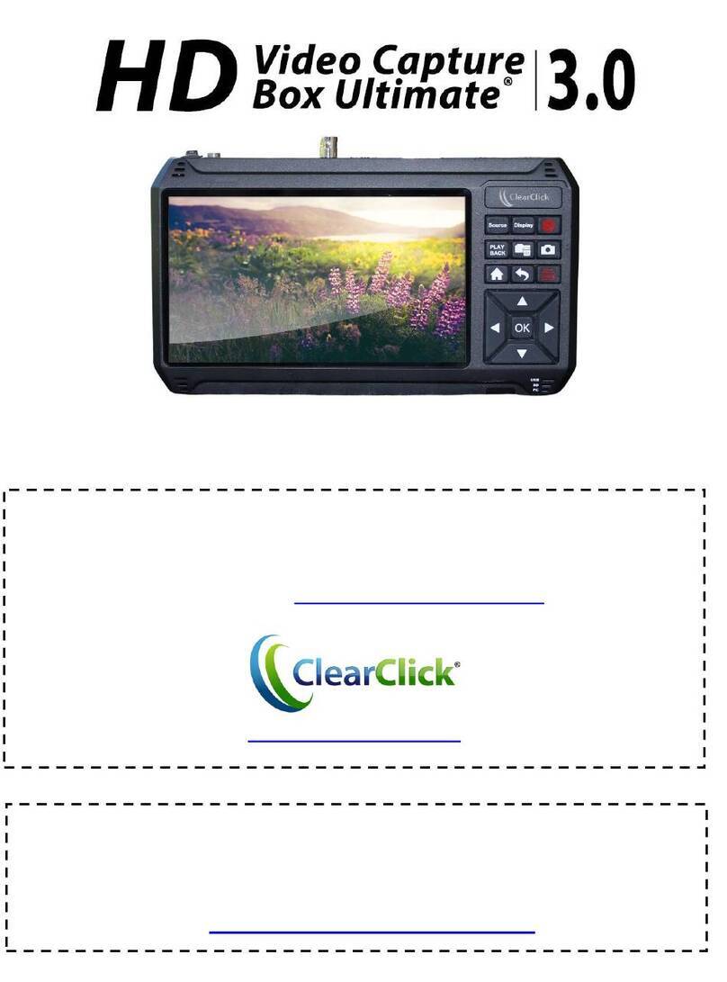 ClearClick HD Video Capture Box Ultimate 3.0 Users manual & quick start guide ClearClick HD Video Capture Box Ultimate 3.0 Users manual & quick start guide