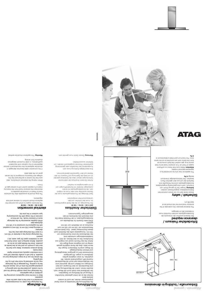 Atag ES1011Z User manual Atag ES1011Z User manual