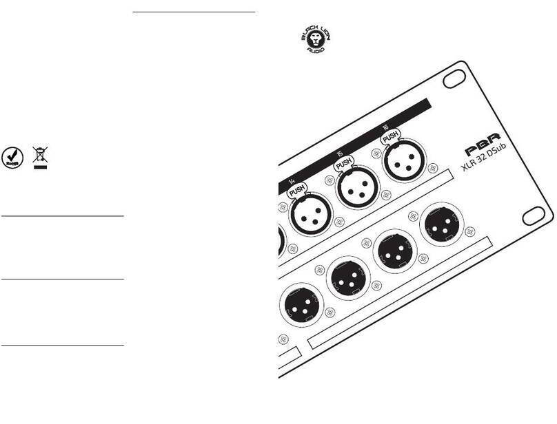 Black Lion Audio PBR XLR 32 DSub owner's manual
