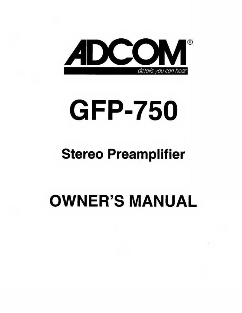 Adcom GFP-750 owner's manual
